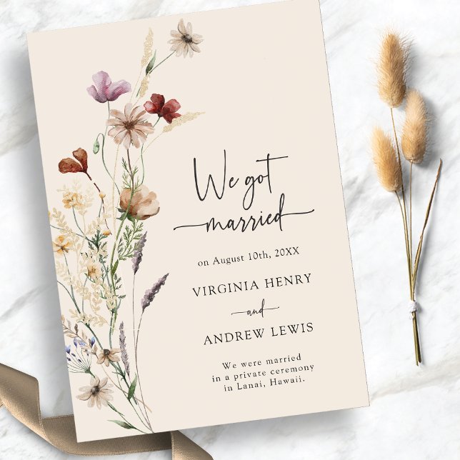Convite Elegante Nos Casamos (Elegant We Got Married Invitation
)