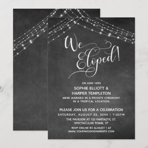 Convite Elegante Nós Elografamos Tipografia & Luzes, Quad