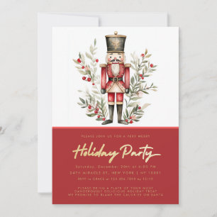 Convite Elegante Noz de Natal Festa de Natal Vermelha