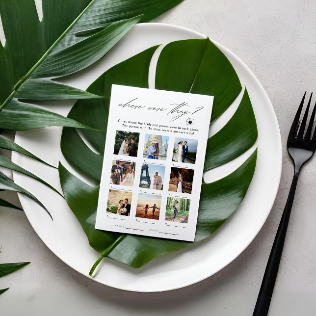 Convite Elegante Onde Eles Estavam No Jogo Fotográfico (Criador carregado)