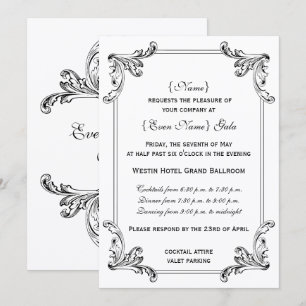 Convite Elegante Ornament Formal
