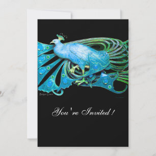 CONVITE ELEGANTE PAOÁGUA AZUL PRETO TEAL CASAMENTO FESTA