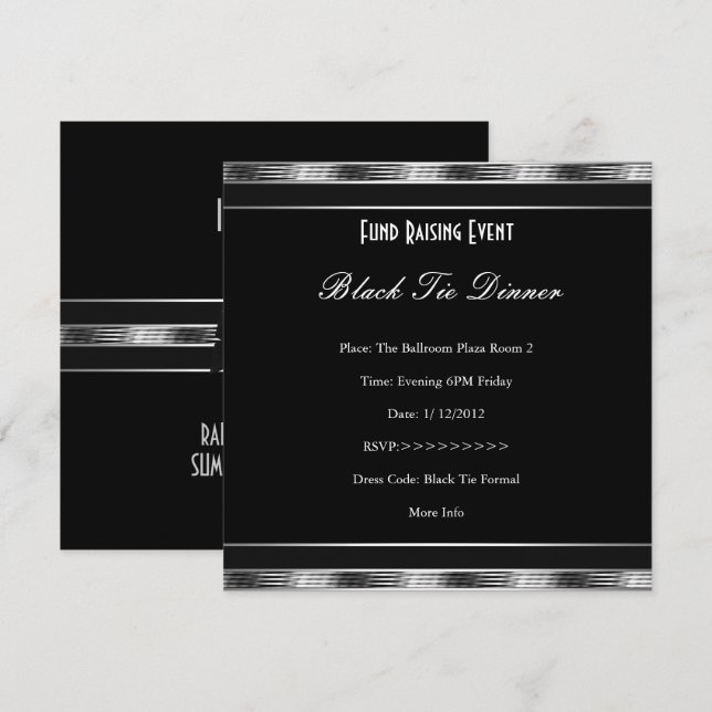 Convite Elegante para Campanha de Captação de Recu (Frente/Verso)