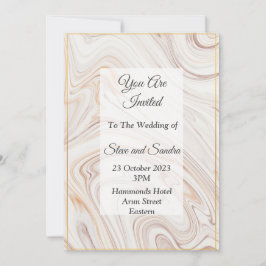 Convite Elegante para Casamento, cor-de-rosa marmo