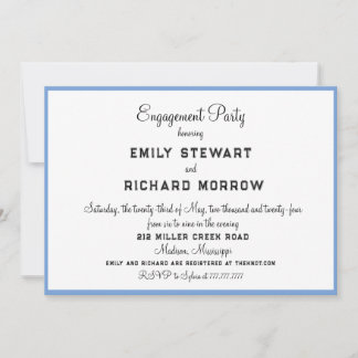 Convite Elegante para festas de noivado ou Chás