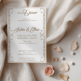 Convite Elegante para Jantar de Ensaios – Sand Ros