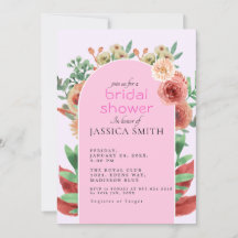 convite elegante para modelo bridal de arco floral