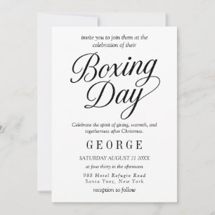 Convite Elegante para o Boxing Day