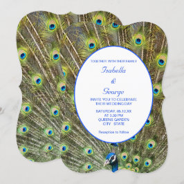 Convite Elegante Peacock Wedding