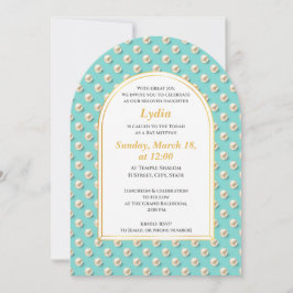 Convite Elegante Pearl Bat Mitzvah