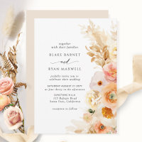 Elegante, Pêssego Simples, Casamento Com Creme Esm