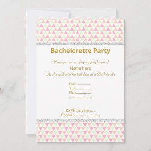 CONVITE ELEGANTE PINCO VERDE BRANCO BACHELORETTE