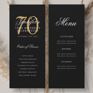 Convite Elegante Programa de Aniversário de 70 anos em Our