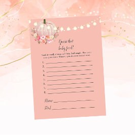 Convite Elegante Pumpkin Adivinha O Jogo Do Chá Da Comida 