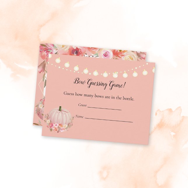 Convite Elegante Pumpkin adivinhando Jogo de Chá de fralda (Criador carregado)