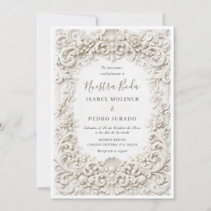 Convite Elegante Quadro Barroco Nossa Noiva Casamento
