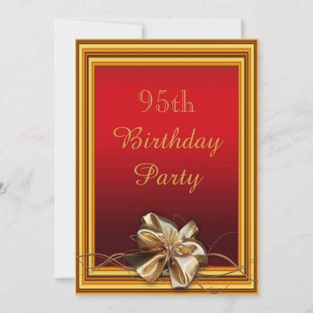 Convite Elegante Quadro Dourado & Arco Falso Aniversário d (Frente)