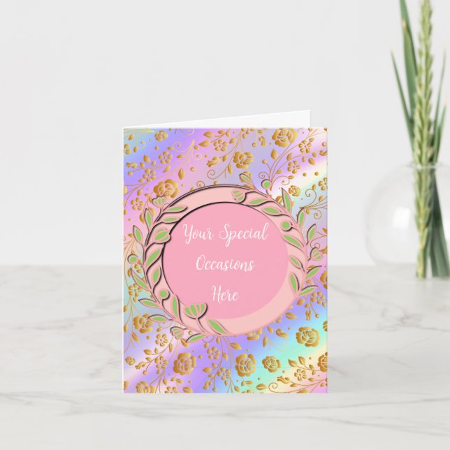 Convite Elegante Quadro Floral: para Todas as Ocasioes (Frente)