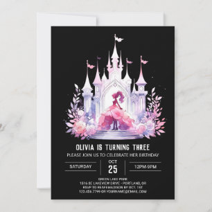 Convite Elegante Queen Princess Birthday