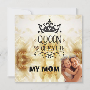 Convite Elegante Rainha da minha Vida - minha mãe