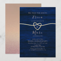 Elegante Recepção de Casamento em Dourado e Azul M