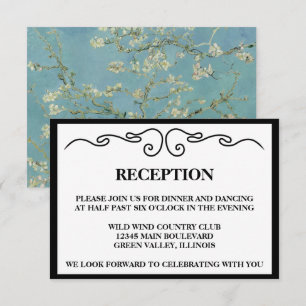 Convite Elegante Recepção de Casamento "Flores de Amendoei