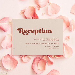 Convite Elegante recepção de casamento rosa pêssego retrô