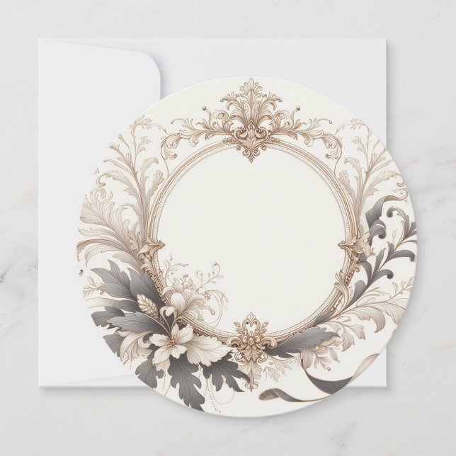 Convite Elegante Redondo (Frente)