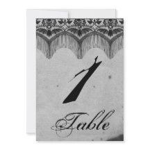 Elegante Renda Gótica Número da Mesa de Casamento 