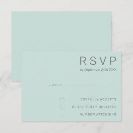 Convite Elegante Resposta de Confirmação de Casamento Mini