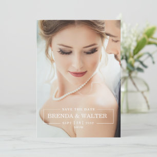 Convite Elegante retrato de foto personalizado com foco su