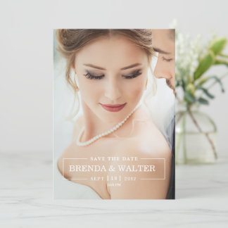 Convite Elegante retrato de foto personalizado com foco su