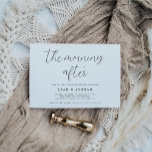 Convite Elegante Roda A Manhã Após Casar Brunch<br><div class="desc">Casamento De Script Elegante Brunch De Manhã Após Convite</div>