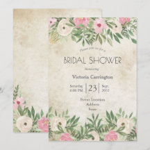Elegante Romântico Floral Watercolor Chá de panela