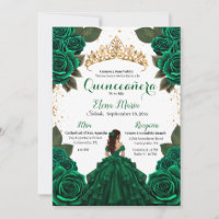 Elegante Rosa de Quinceañera Verde, Literária Dour