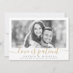 Convite Elegante roteiro amor é paciente foto adiamento