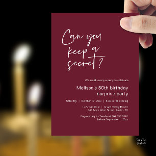 Convite Elegante Roteiro Você Pode Manter Um Segredo Surpr