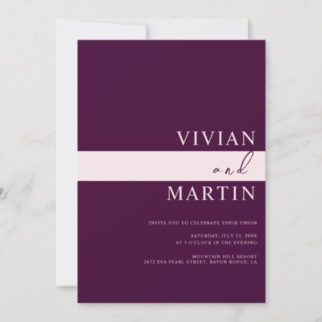 Convite Elegante Royal Crimson Wedding All-in-one QR (Frente)