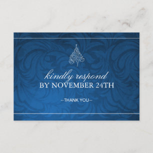 Convite elegante RSVP da festa de Natal