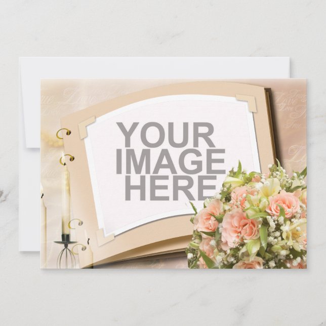 Convite Elegante RSVP de Velas Personalizado (Frente)