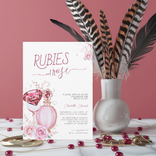 Convite Elegante Ruby e Rosa Chá de panela