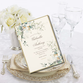 Convite Elegante Rustic Deixa Casamento Dourado Greenery