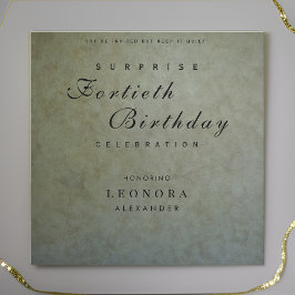 Convite Elegante Sage Dourada qualquer Festa de aniversári