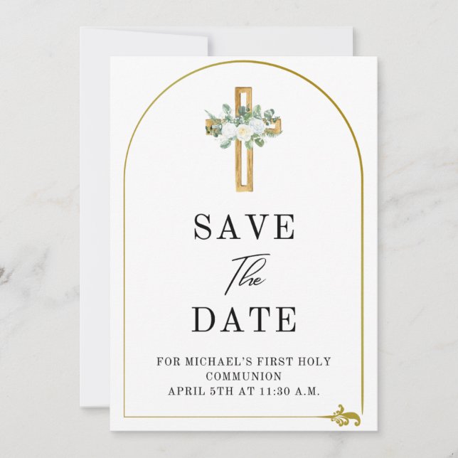 Convite Elegante Salve o Dia (Frente)