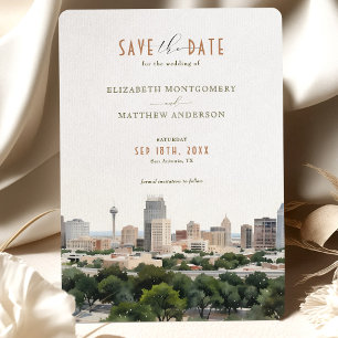 Convite Elegante San Antonio, Texas Save-the-Date