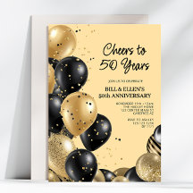 Elegante Script 50º Aniversário de Casamento