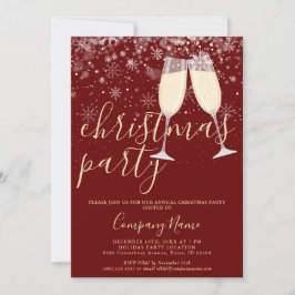 Convite Elegante Script Business Corporate Christmas Party