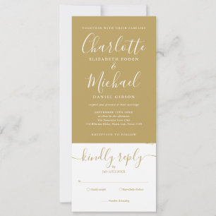 Convite Elegante Script Casamento Minimalista Tudo Em Um