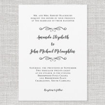 Elegante Script Clássico Simples Formal Preto Casa