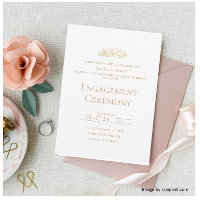 Elegante Script Dourado Festa de noivado Muçulmana